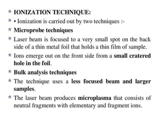 Mass spectroscopy