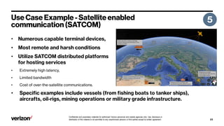Confidential and proprietary materials for authorized Verizon personnel and outside agencies only. Use, disclosure or
distribution of this material is not permitted to any unauthorized persons or third parties except by written agreement.
•
•
•
•
•
•
•
 