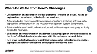 Confidential and proprietary materials for authorized Verizon personnel and outside agencies only. Use, disclosure or
distribution of this material is not permitted to any unauthorized persons or third parties except by written agreement.
•
•
•
•
•
 