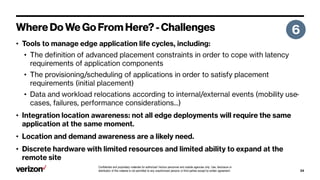 Confidential and proprietary materials for authorized Verizon personnel and outside agencies only. Use, disclosure or
distribution of this material is not permitted to any unauthorized persons or third parties except by written agreement.
•
•
•
•
•
•
•
 