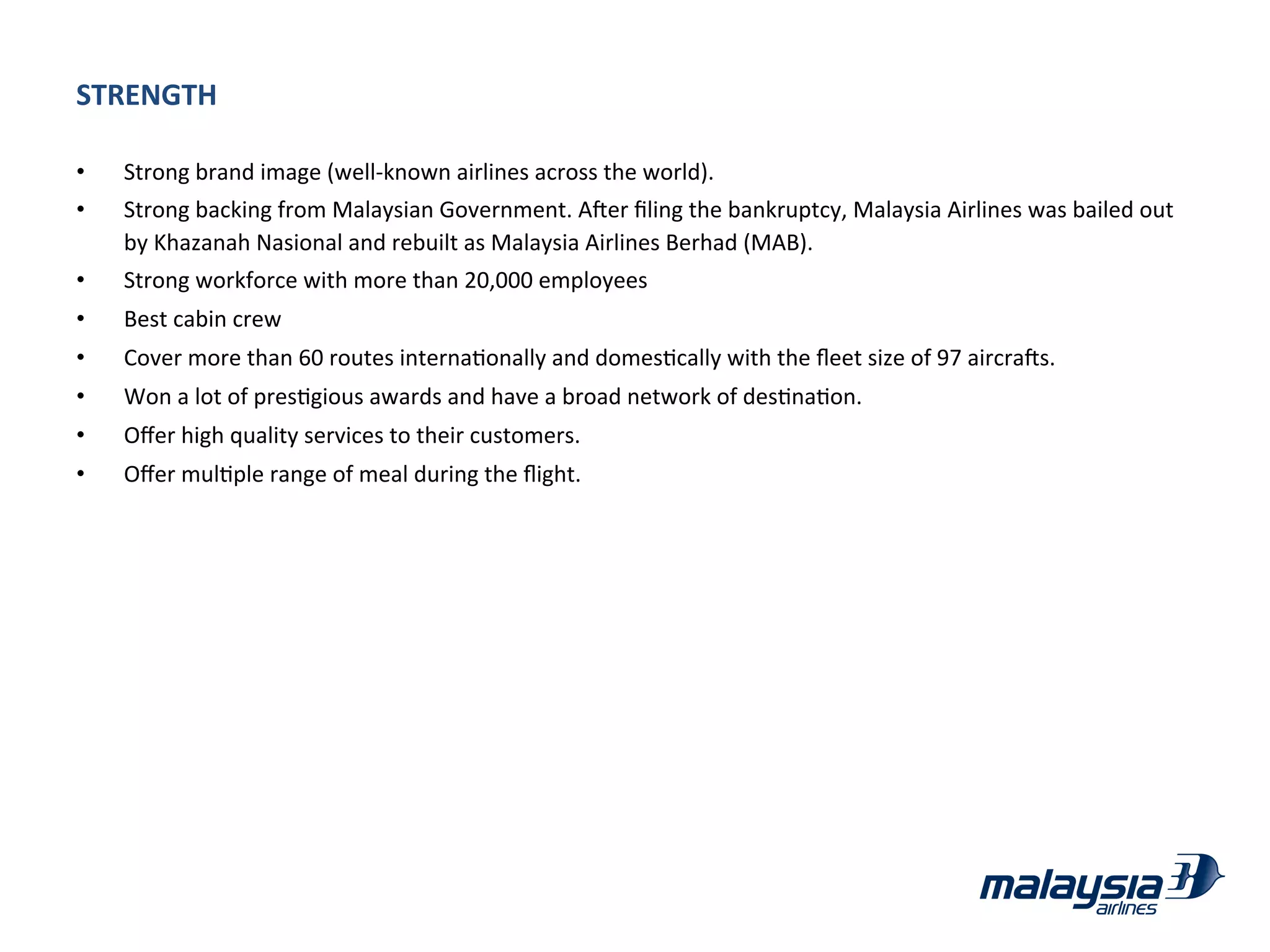 Malaysia Airlines Strategic Management (Case Study) | PDF