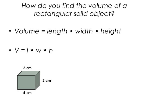 How do you find volume?