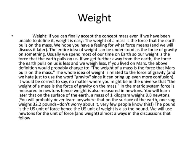 Mass, weight, and density | PPTX