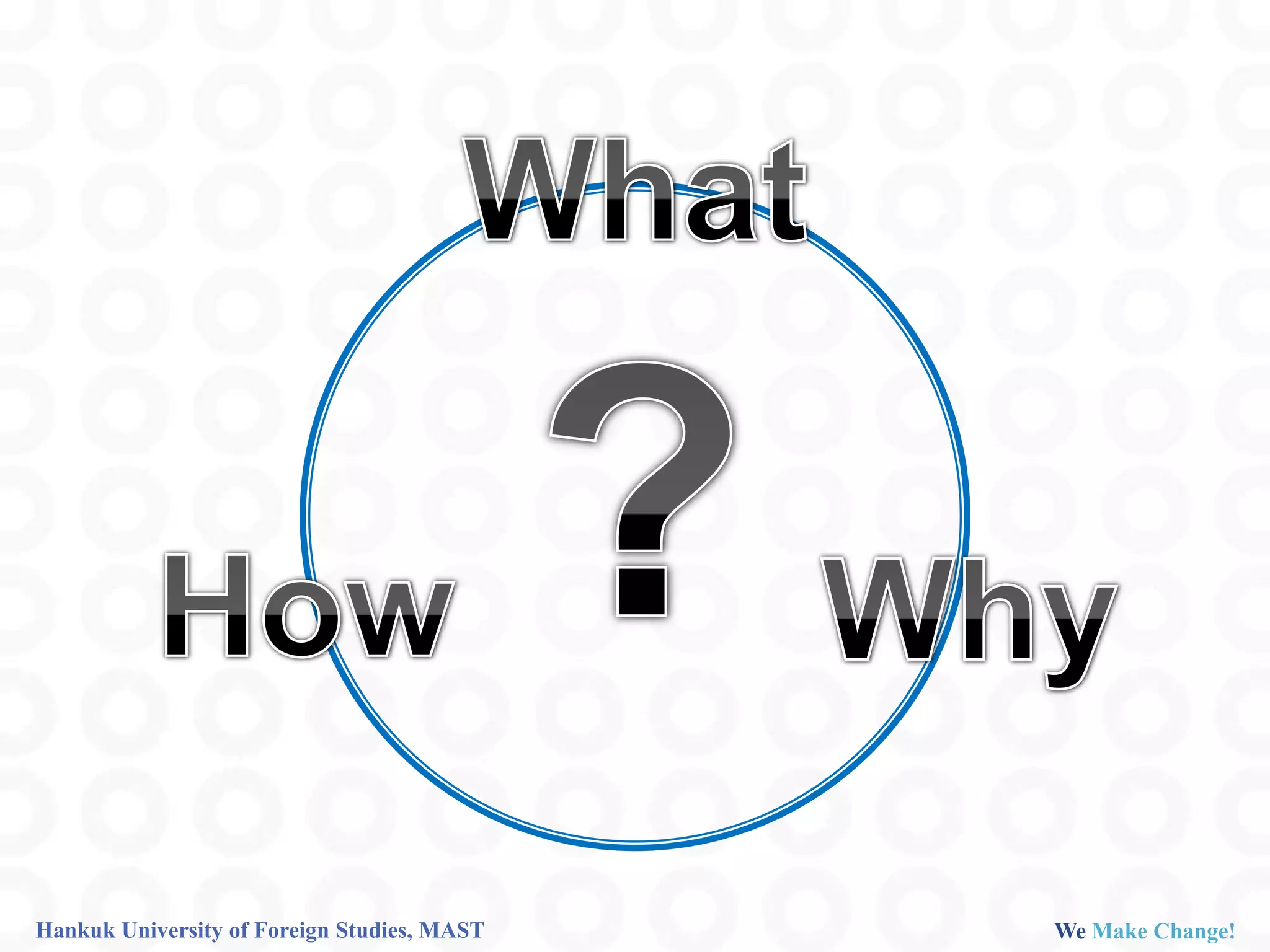 Hankuk University of Foreign Studies, MAST   We Make Change!
 