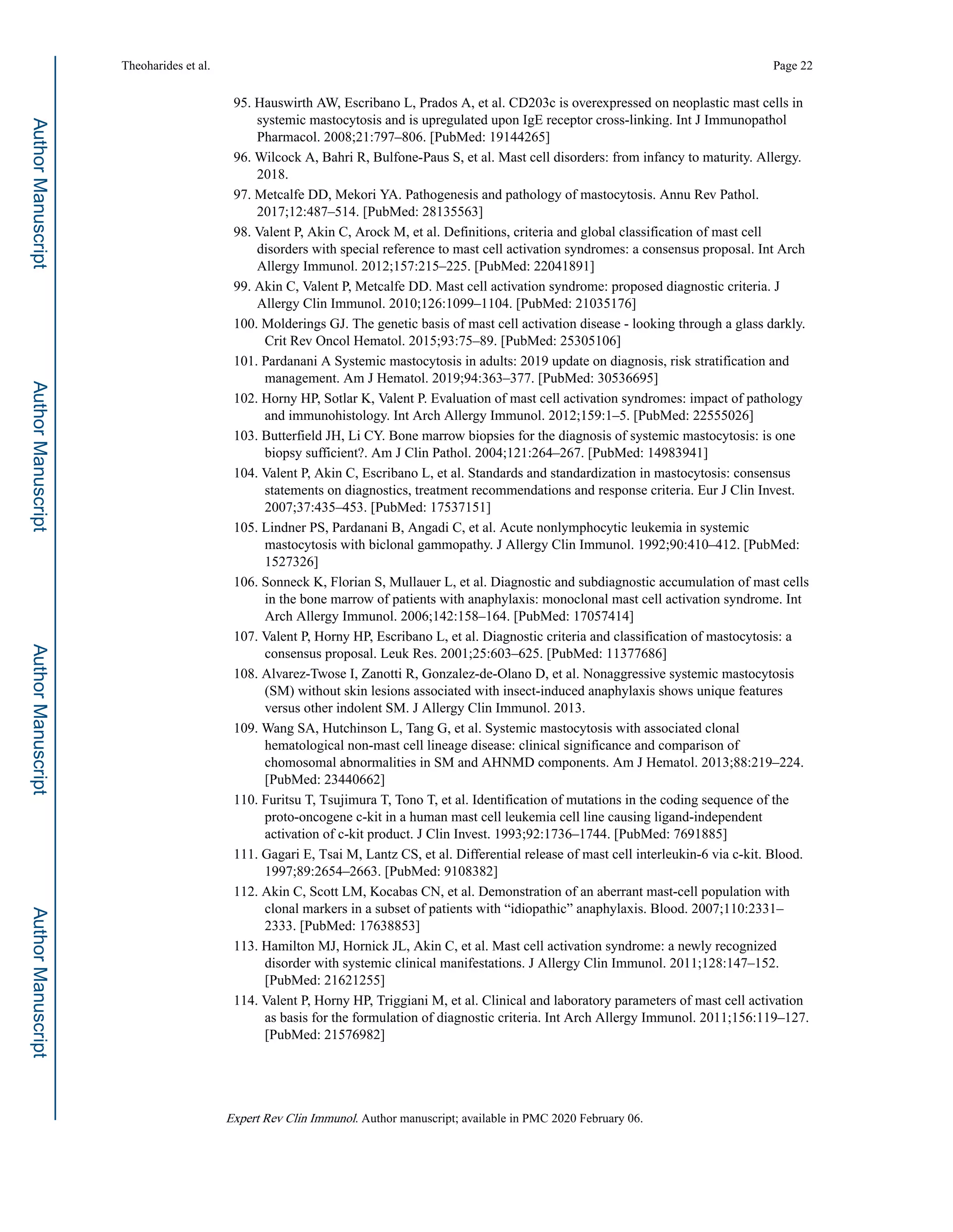 Mast cell activation diagnosis and criteria 2019 | PDF