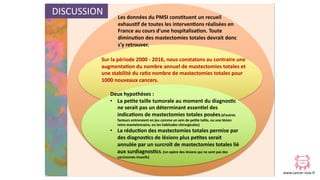 www.cancer-rose.fr
DISCUSSION Les données du PMSI cons/tuent un recueil
exhaus/f de toutes les interven/ons réalisées en
F...
