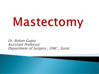 Dr. Rohan Gupta
Assistant Professor
Department of Surgery , GMC , Surat.
 