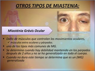 DiagnosticoOtra prueba(electromiografía de la fibra simple -EMG )Funciona:ciertas fibras del musculo son estimuladas por impulsos eléctricos