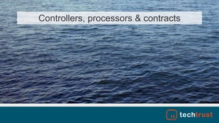 Controllers, processors & contracts
 