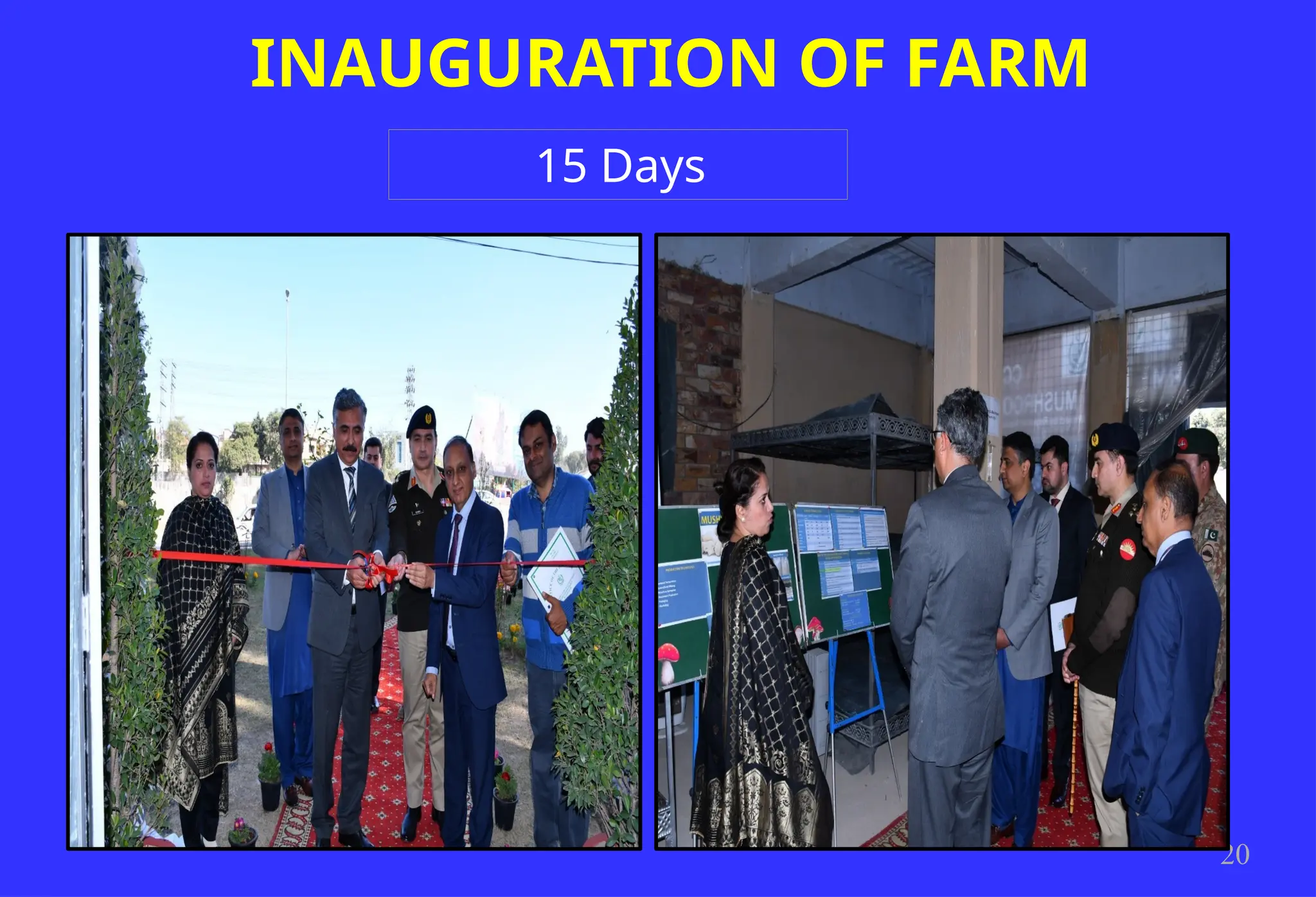 INAUGURATION OF FARM
20
15 Days
 