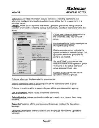 Mastercam Setup Sheet.pdf Master Cam 9 | PDF