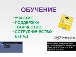 УЧАСТИЕ ПОДДЕРЖКА ТВОРЧЕСТВО СОТРУДНИЧЕСТВО ВКЛАД ОБУЧЕНИЕ 