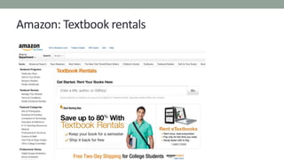 Amazon: Textbook rentals
 