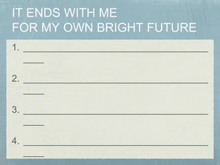 1. ____________________________________
____
2. ____________________________________
____
3. ____________________________________
____
4. ____________________________________
____
 