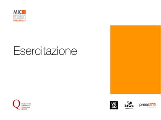 Esercitazione
 