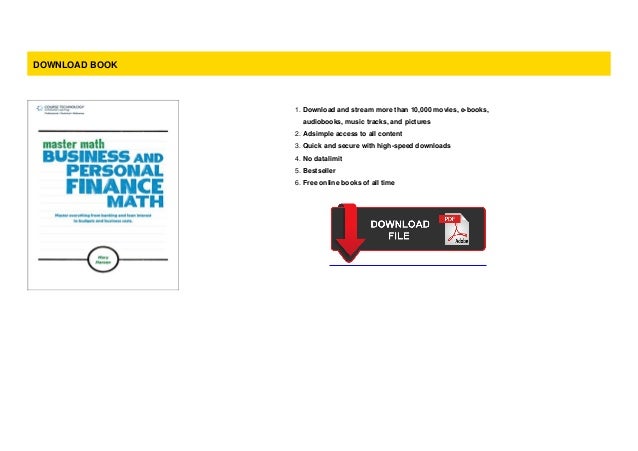 {READ|Download Master Math: Business and Personal Finance ...