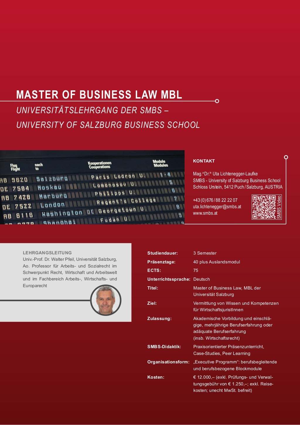 Master of Business LAW MBL SMBS University of Salzburg Business Sch…