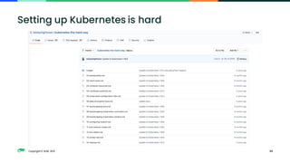 Copyright © SUSE 2021
Setting up Kubernetes is hard
33
 