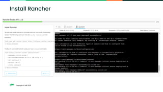 Copyright © SUSE 2021
Install Rancher
 