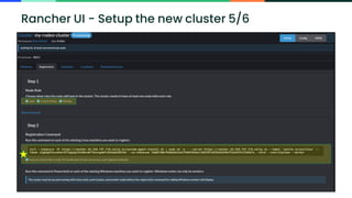 Copyright © SUSE 2021
Rancher UI - Setup the new cluster 5/6
 