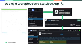 Copyright © SUSE 2021
Deploy a Wordpress as a Stateless App 1/3
 
