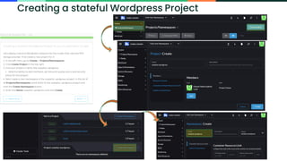 Copyright © SUSE 2021
Creating a stateful Wordpress Project
 