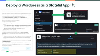 Copyright © SUSE 2021
Deploy a Wordpress as a Stateful App 1/5
 