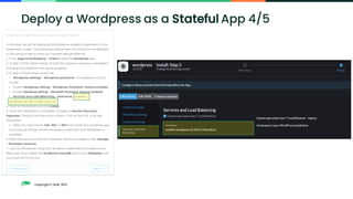 Copyright © SUSE 2021
Deploy a Wordpress as a Stateful App 4/5
 