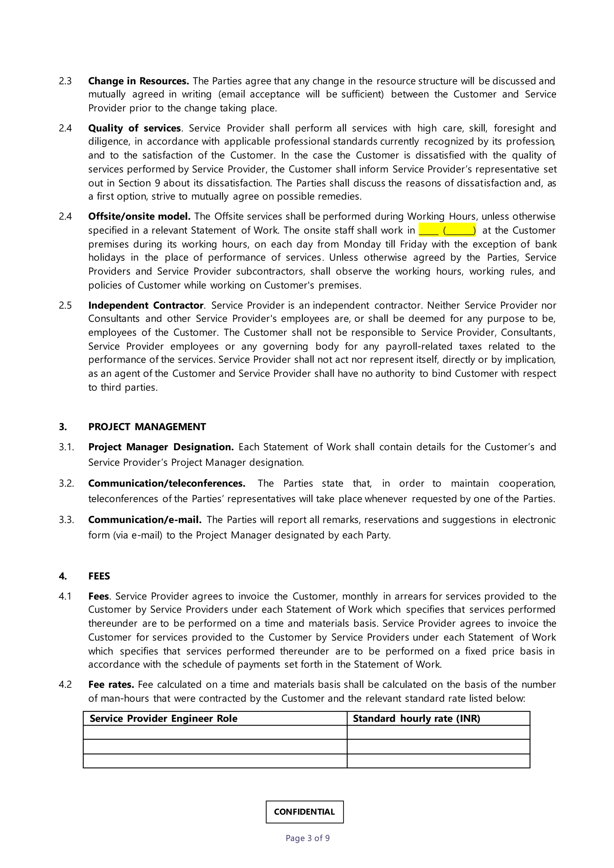 MSA Template for IT Services PDF MSA Template for IT Services PDF