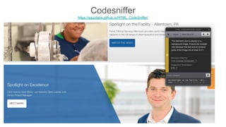 Codesniffer
https://squizlabs.github.io/HTML_CodeSniffer/
 