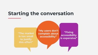 Starting the conversation
 