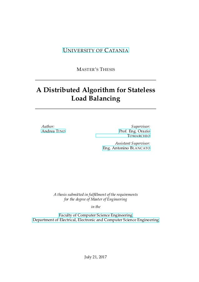 Master thesis algorithms