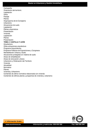 Master en Urbanismo y Gestión Inmobiliaria


Cartografía
Ordenación del territorio
Legislación
Otros
Paisaje
Planes
Organigrama de la Consejería
Urbanismo
Actuaciones de suelo
Legislación
Planes urbanísticos
Presentación
Vivienda
Legislación
Planes
Presentación
TEMA 2. CASTILLA Y LEÓN
Arquitectura
Otras actuaciones arquitectura
Programa Arquimilenios
Programa Palacios de Exposiciones y Congresos
Rehabilitación Urbana y Suelo
Actuaciones protegidas en materia de suelo
Areas de rehabilitación
Areas de renovación urbana
Urbanismo y Ordenación del Territorio
Vivienda
Actualidad
Normativa
Planes
Vivienda y Urbanismo
Contenido de última normativa relacionada con vivienda
Contenido de últimos planes y programas de vivienda y urbanismo




  www.euroinnova.es                   Información y matrículas: 958 050 200   Fax: 958 050 244
 