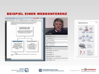in Kooperation mit
BEISPIEL EINER WEBKONFERENZ
 berufs- und familiengerecht: abends
 zeitliche Freiheit durch Aufzeichnung
 