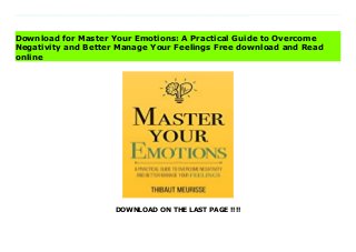 DOWNLOAD ON THE LAST PAGE !!!!
Download direct Master Your Emotions: A Practical Guide to Overcome Negativity and Better Manage Your Feelings Don't hesitate Click https://fubbookslocalcenter.blogspot.co.uk/?book=1981089152 Struggling to let go of negative emotions? Discover a step-by-step process to living a happier, more fulfilling life. Weighed down by negativity? Are painful emotions keeping you from doing the things you love? Author and founder of WhatIsPersonalDevelopment.org Thibaut Meurisse wants to help you take back your life. Through his latest book, you Download Online PDF Master Your Emotions: A Practical Guide to Overcome Negativity and Better Manage Your Feelings, Read PDF Master Your Emotions: A Practical Guide to Overcome Negativity and Better Manage Your Feelings, Read Full PDF Master Your Emotions: A Practical Guide to Overcome Negativity and Better Manage Your Feelings, Download PDF and EPUB Master Your Emotions: A Practical Guide to Overcome Negativity and Better Manage Your Feelings, Download PDF ePub Mobi Master Your Emotions: A Practical Guide to Overcome Negativity and Better Manage Your Feelings, Downloading PDF Master Your Emotions: A Practical Guide to Overcome Negativity and Better Manage Your Feelings, Read Book PDF Master Your Emotions: A Practical Guide to Overcome Negativity and Better Manage Your Feelings, Read online Master Your Emotions: A Practical Guide to Overcome Negativity and Better Manage Your Feelings, Read Master Your Emotions: A Practical Guide to Overcome Negativity and Better Manage Your Feelings pdf, Download epub Master Your Emotions: A Practical Guide to Overcome Negativity and Better Manage Your Feelings, Read pdf Master Your Emotions: A Practical Guide to Overcome Negativity and Better Manage Your Feelings, Read ebook Master Your Emotions: A Practical Guide to Overcome Negativity and Better Manage Your Feelings, Download pdf Master Your Emotions: A Practical Guide to Overcome Negativity and Better
Manage Your Feelings, Master Your Emotions: A Practical Guide to Overcome Negativity and Better Manage Your Feelings Online Read Best Book Online Master Your Emotions: A Practical Guide to Overcome Negativity and Better Manage Your Feelings, Download Online Master Your Emotions: A Practical Guide to Overcome Negativity and Better Manage Your Feelings Book, Download Online Master Your Emotions: A Practical Guide to Overcome Negativity and Better Manage Your Feelings E-Books, Download Master Your Emotions: A Practical Guide to Overcome Negativity and Better Manage Your Feelings Online, Read Best Book Master Your Emotions: A Practical Guide to Overcome Negativity and Better Manage Your Feelings Online, Read Master Your Emotions: A Practical Guide to Overcome Negativity and Better Manage Your Feelings Books Online Download Master Your Emotions: A Practical Guide to Overcome Negativity and Better Manage Your Feelings Full Collection, Download Master Your Emotions: A Practical Guide to Overcome Negativity and Better Manage Your Feelings Book, Read Master Your Emotions: A Practical Guide to Overcome Negativity and Better Manage Your Feelings Ebook Master Your Emotions: A Practical Guide to Overcome Negativity and Better Manage Your Feelings PDF Read online, Master Your Emotions: A Practical Guide to Overcome Negativity and Better Manage Your Feelings pdf Read online, Master Your Emotions: A Practical Guide to Overcome Negativity and Better Manage Your Feelings Download, Download Master Your Emotions: A Practical Guide to Overcome Negativity and Better Manage Your Feelings Full PDF, Download Master Your Emotions: A Practical Guide to Overcome Negativity and Better Manage Your Feelings PDF Online, Download Master Your Emotions: A Practical Guide to Overcome Negativity and Better Manage Your Feelings Books Online, Download Master Your Emotions: A Practical Guide to Overcome Negativity and Better Manage Your Feelings Full
Popular PDF, PDF Master Your Emotions: A Practical Guide to Overcome Negativity and Better Manage Your Feelings Download Book PDF Master Your Emotions: A Practical Guide to Overcome Negativity and Better Manage Your Feelings, Read online PDF Master Your Emotions: A Practical Guide to Overcome Negativity and Better Manage Your Feelings, Download Best Book Master Your Emotions: A Practical Guide to Overcome Negativity and Better Manage Your Feelings, Download PDF Master Your Emotions: A Practical Guide to Overcome Negativity and Better Manage Your Feelings Collection, Download PDF Master Your Emotions: A Practical Guide to Overcome Negativity and Better Manage Your Feelings Full Online, Download Best Book Online Master Your Emotions: A Practical Guide to Overcome Negativity and Better Manage Your Feelings, Download Master Your Emotions: A Practical Guide to Overcome Negativity and Better Manage Your Feelings PDF files, Read PDF Free sample Master Your Emotions: A Practical Guide to Overcome Negativity and Better Manage Your Feelings, Download PDF Master Your Emotions: A Practical Guide to Overcome Negativity and Better Manage Your Feelings Free access, Download Master Your Emotions: A Practical Guide to Overcome Negativity and Better Manage Your Feelings cheapest, Download Master Your Emotions: A Practical Guide to Overcome Negativity and Better Manage Your Feelings Free acces unlimited
Download for Master Your Emotions: A Practical Guide to Overcome
Negativity and Better Manage Your Feelings Free download and Read
online
 