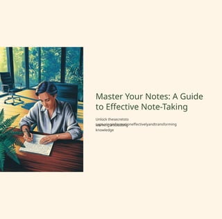 Reading Notes Guide.pdf Note taking skills presentation : Master your notes | PPTX