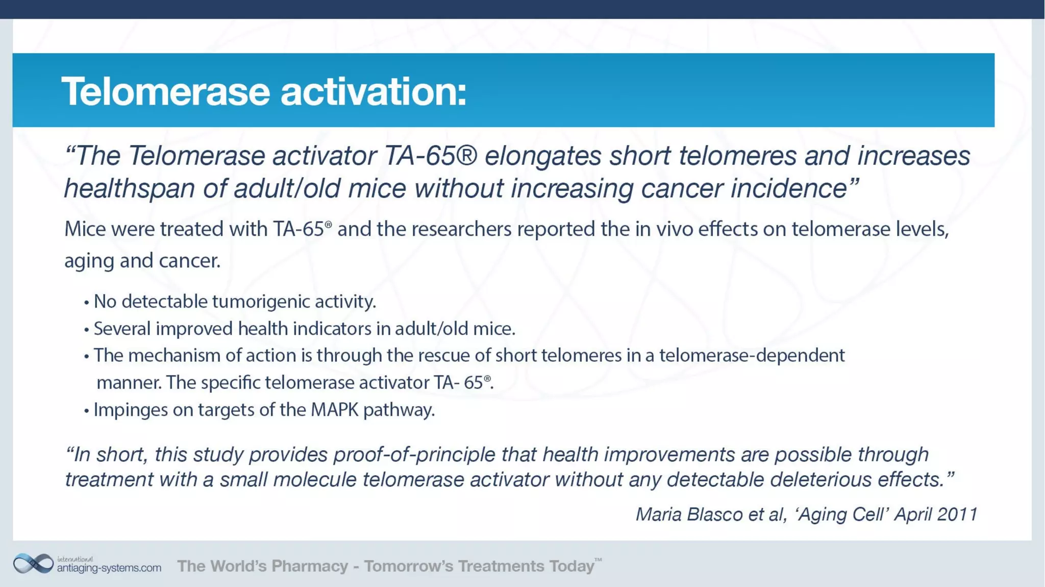 Telomerase Activation: Is it a key to unlocking the aging puzzle?