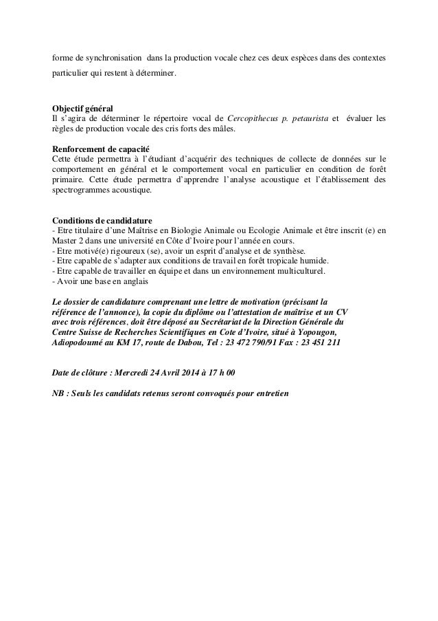 Lettre De Motivation etudiant Biologie - Perodua g