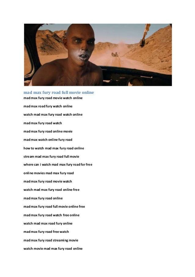 mad max fury road
