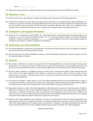 Master Confirmation Agreement.pdf Form of Master Agreement For Verification and Validation Services ...
