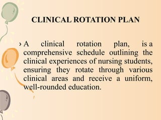 Sample Master Rotation Plan MASTER AND CLINICAL ROTATION PLAN .pptx