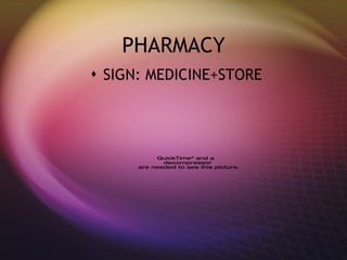 PHARMACY SIGN: MEDICINE+STORE