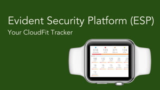 Evident Security Platform (ESP)
Your CloudFit Tracker
 