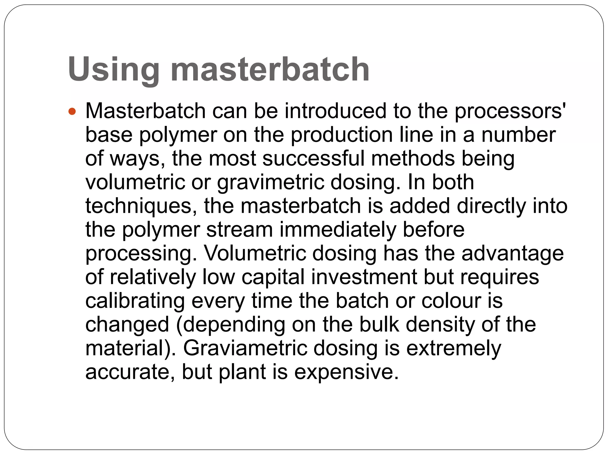 Masterbatch - White and Black | PPTX