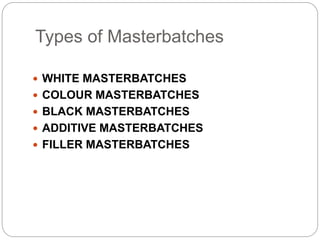 Masterbatch - White and Black | PPTX