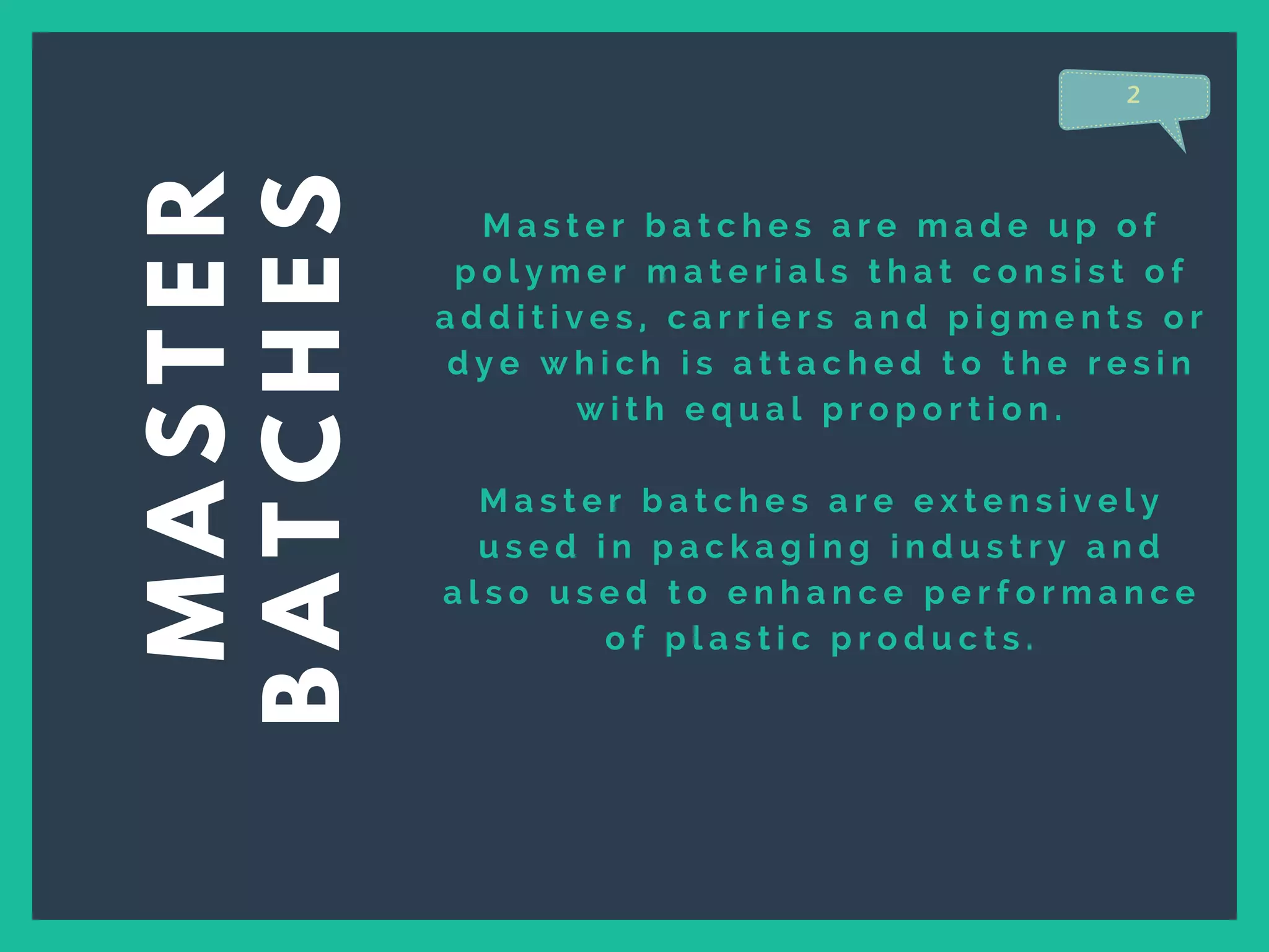 Master batches | PDF