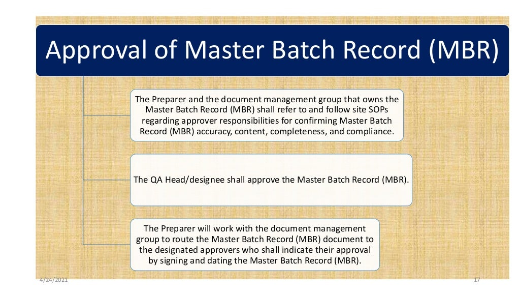 Master batch record,batch production record ,Quality Audit Type and p…