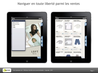 Naviguer en toute liberté parmi les ventes Page  