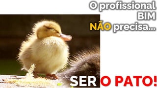 SER O PATO!
O profissional
BIM
NÃO precisa...
 