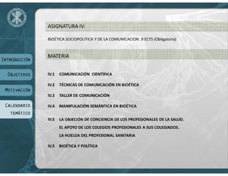 VIII Máster Universitario de Bioética - UCV